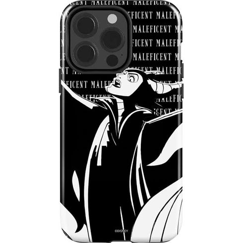 Disney Villains Maleficent Black and White iPhone 15 Pro Impact Case
